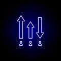 Elections rating icon in neon style. Signs and symbols can be used for web, logo, mobile app, UI, UX