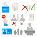 Elections. Set of themed vector icons