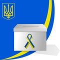 Elections in Ukraine. Traditional Ukrainian style. State Symbols. Vector