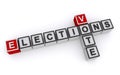 Elections vote word blocks