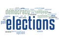 Elections word cloud Royalty Free Stock Photo