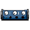 electonic headphone amp game pixel art vector illustration