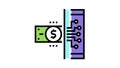 electonic money color icon animation