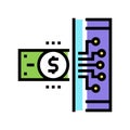 electonic money color icon vector flat illustration