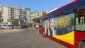 Electoral advertising on buses for the upcoming elections for the mayor of the capital of Italy, of the outgoing Mayor Virginia Ra