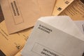 Electoral envelopes for the congress of Spanish representatives