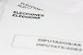 Electoral envelopes for the elections to the congress in Spain