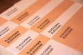 Electoral envelopes for the gouvernement of Spain