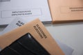 The electoral envelopes and a portfolio with documentation to participate in the election day