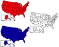 Electoral Maps Royalty Free Stock Photo