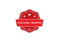 Electoral Register stamp,Electoral Register rubber stamp,