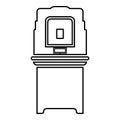 Electoral voting machine Electronic EVM Election equipment VVPAT icon outline black color vector illustration flat style image Royalty Free Stock Photo