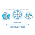 Electorate concept icon. Population idea thin line illustration. Society, community. National human resources. Voter