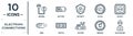 electrian.connections linear icon set. includes thin line broken, security, socket, switch, medium, electrician, wire icons for