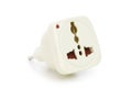 Electric adaptor isolated on the white Royalty Free Stock Photo