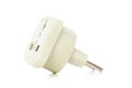 Electric adaptor isolated on the white Royalty Free Stock Photo