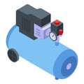 Electric air compressor icon, isometric style Royalty Free Stock Photo