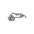 Electric angle grinder line icon Royalty Free Stock Photo