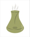 Electric aroma diffuser. Aromatization at home. Aromatherapy Flat vector illustration.