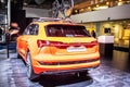 Electric Audi e-tron 55 quattro SUV with high voltage battery, electric engine motor, virtual digital electronic mirrors