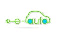Electric auto green text logo