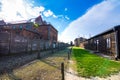 Electric barbed wires of the German nazi concentration and extermination camp world heritage Auschwitz Birkenau, Poland Royalty Free Stock Photo