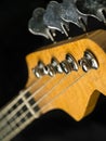 Electric bass guitar closeup Royalty Free Stock Photo