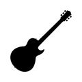 Electric bass guitar icon. Silhouette of guitar. Music instrument icon Royalty Free Stock Photo