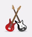 Electric and bass guitar