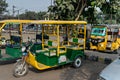 Electric battery operated & old gas operated three wheeler auto rikshaw