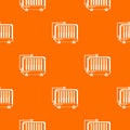 Electric battery pattern vector orange Royalty Free Stock Photo