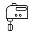 Electric beater, beater, mixer, blender fully editable vector icons