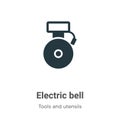 Electric bell vector icon on white background. Flat vector electric bell icon symbol sign from modern tools and utensils