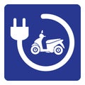 The electric Bike charging point icon
