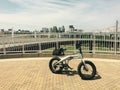Electric Bike With City Of Louisville KY Backdrop