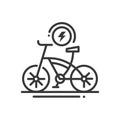 Electric bike - line design single isolated icon