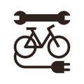 Electric bike repair icon