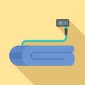 Electric blanket device icon, flat style