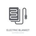 electric blanket icon. Trendy electric blanket logo concept on w