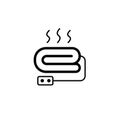 Electric blanket line icon. Clipart image