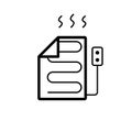 Electric blanket line icon. Clipart image