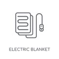 electric blanket linear icon. Modern outline electric blanket lo