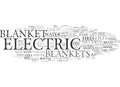 Electric Blankets Or A Hot Water Bottle Word Cloud Concept