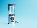 electric blender, juicer on a blue background. copy paste, copy space. 3D render