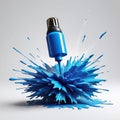 Electric Blue Burst Spray Paint Effect A Vibrant Explosion of Dynamic Energy Capturing the Boldness of a Kinetic Royalty Free Stock Photo