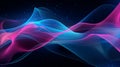 An Electric blue and Magenta wave on a Dark background Royalty Free Stock Photo