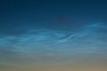 Electric blue: noctilucent clouds NLC in the night sky