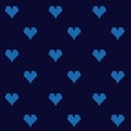 Electric blue Pixelated hearts digital background seamless vector seamless pattern