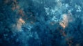 Electric blue sky with fluffy clouds over an underwater marine landscape Royalty Free Stock Photo