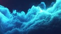 Electric blue storm clouds illuminated with lightning. Big data and machine learning Royalty Free Stock Photo